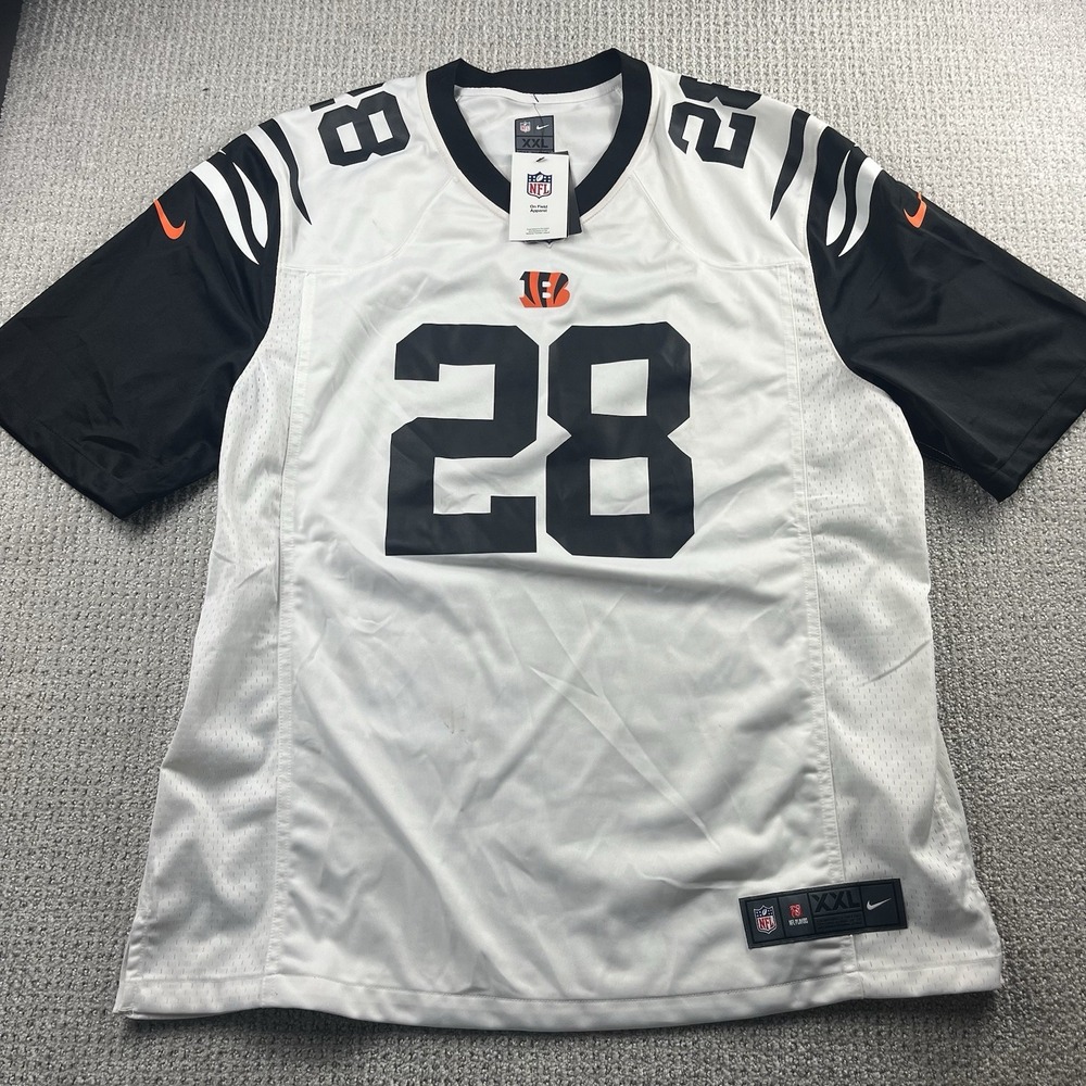 Cincinnati Bengals Joe Mixon #28 Nike Alternate Jersey White Mens XXL NWT* Stain